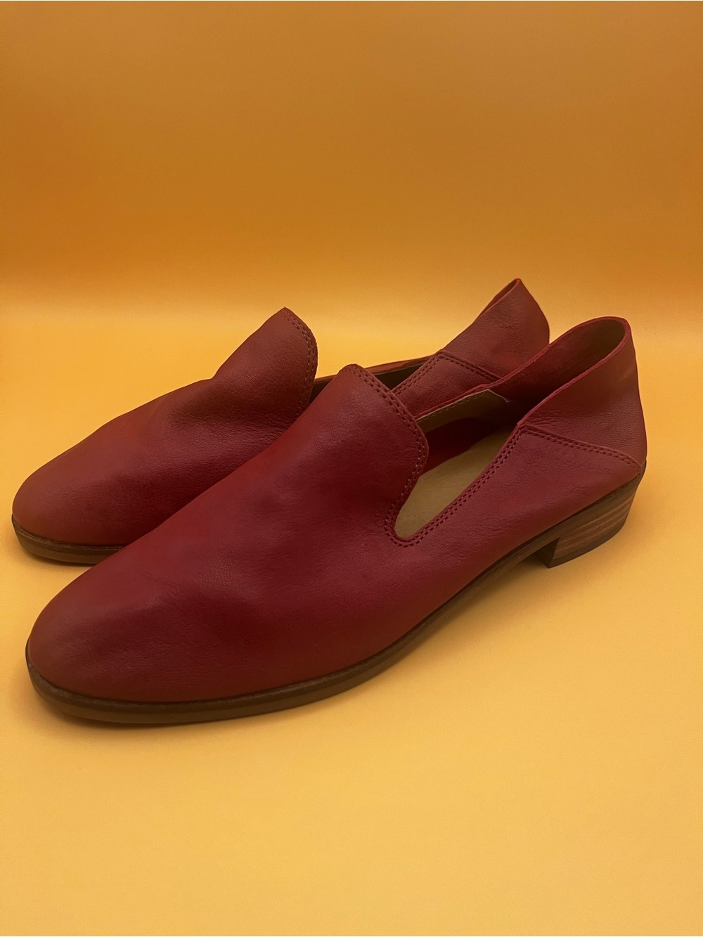 Lucky Brand Leather Loafer in Red